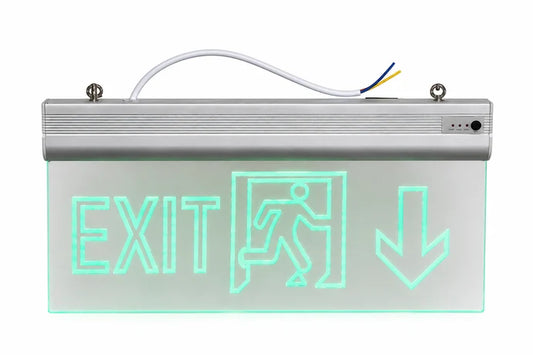 لافتة خروج طوارئ مضيئة أكريليك شفاف | Acrylic LED Emergency Exit Sign