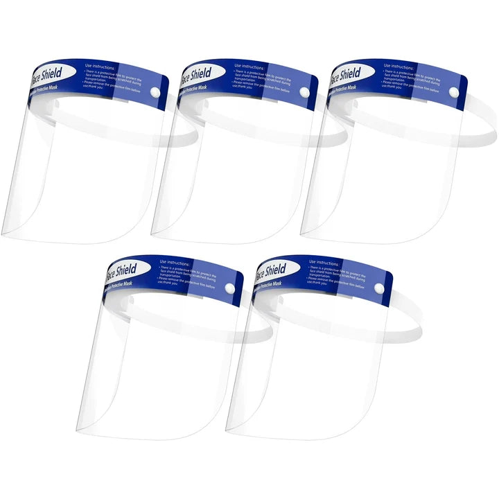Face Shield  قناع واقى من الفيروسات (5قطع)