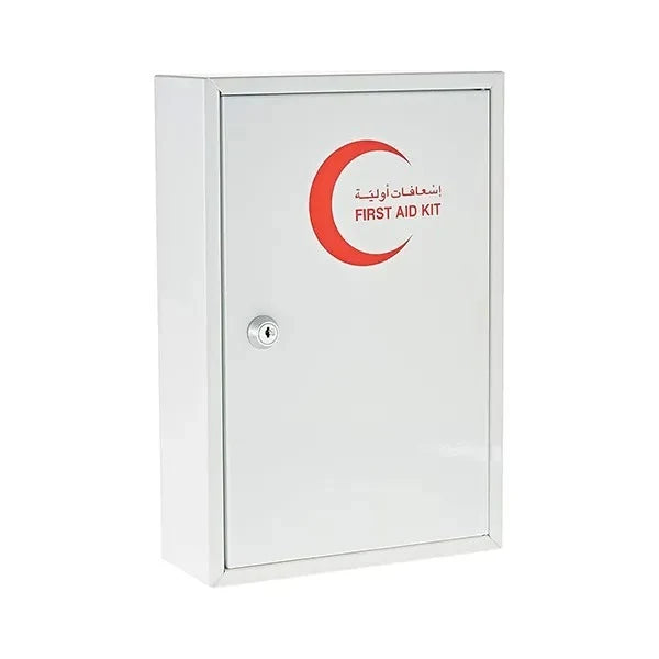Wall Mounted Metal First Aid Cabinet with Lock | First Aid Storage Box | خزانة إسعافات أولية معدنية للحائط مزودة بقفل