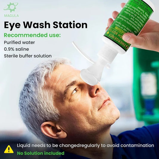 محطة غسل العيون الطارئة (مجموعة زجاجة غسل العيون) Emergency Eye Wash Station (Eye Flush Bottle Kit)