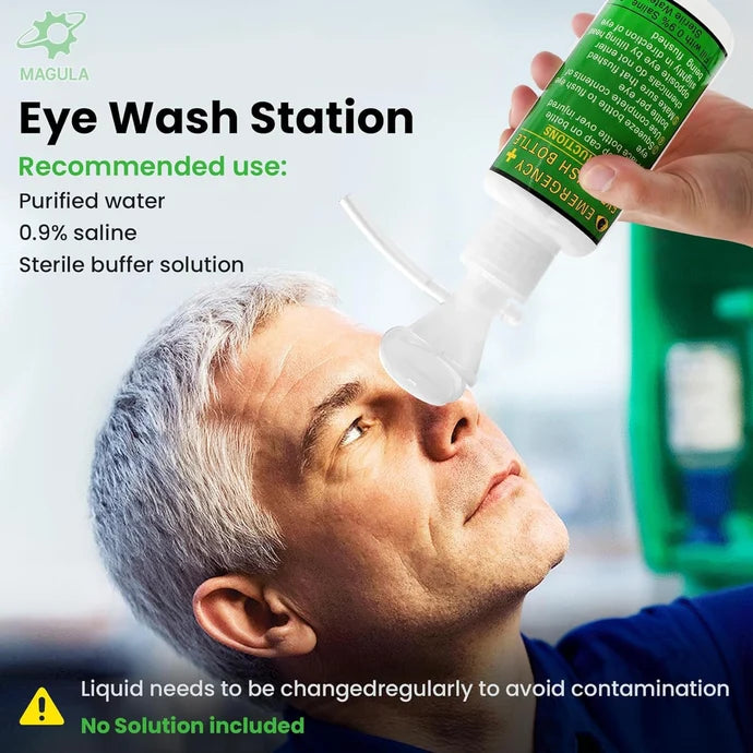 محطة غسل العيون الطارئة (مجموعة زجاجة غسل العيون) Emergency Eye Wash Station (Eye Flush Bottle Kit)