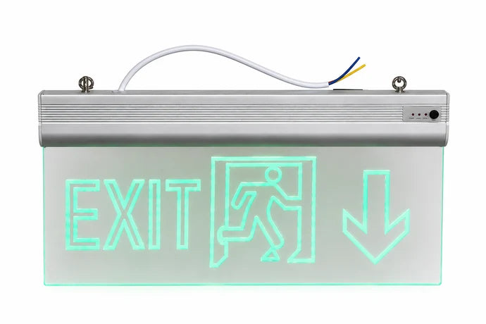 لافتة خروج طوارئ مضيئة أكريليك شفاف  | Acrylic LED Emergency Exit Sign
