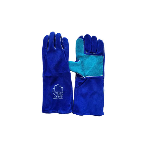 Golden Hand Safety Gloves Supported Leather - Welding | جوانتيات جولدن هاند جلد مدعوم للحام